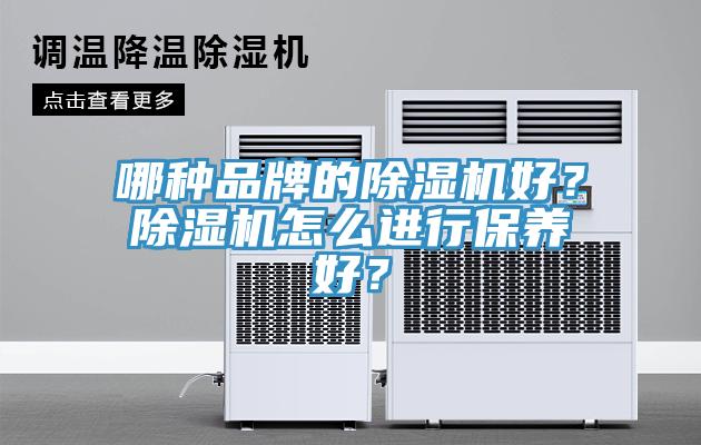 哪種品牌的除濕機好？除濕機怎么進行保養好？