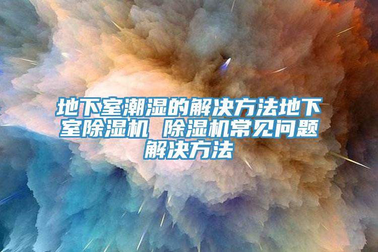 地下室潮濕的解決方法地下室除濕機 除濕機常見問題解決方法